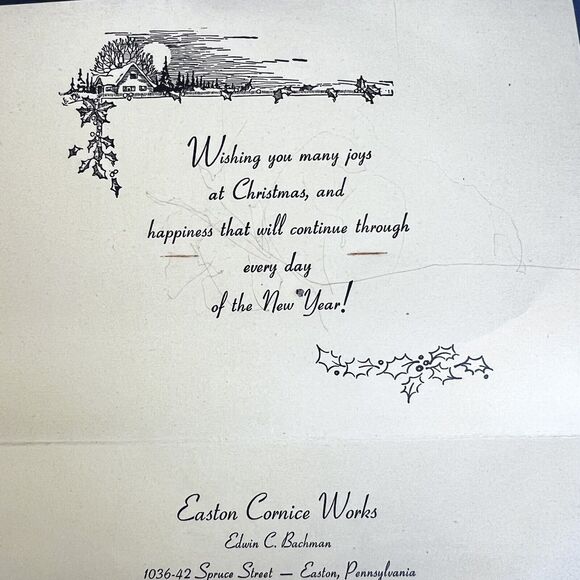 1947 Chrustnas Card Spaniel Puppies Dogs, Calendar Inside Ephemeral Pennsylvania - Picture 9 of 11